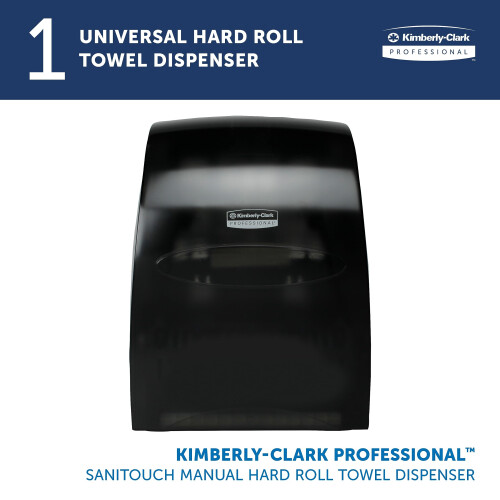 Kimberly-Clark Professional Sanitouch Χαρτοθήκη Χάρτινων Πετσετών, Ακουστική Χρήση, Καπνός/Μαύρο 1