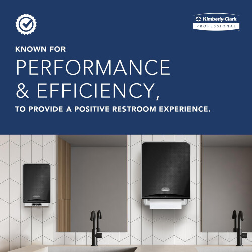 Kimberly-Clark Professional Sanitouch Χαρτοθήκη Χάρτινων Πετσετών, Ακουστική Χρήση, Καπνός/Μαύρο 2