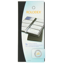 Cartea de car?i de vizita Rolodex Vinyl cu file A-Z de?ine 96 de car?i de 2,25 x 4 inci negru (67467)