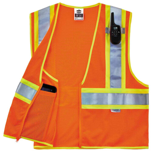 Ergodyne Ασφαλείας L/Xl Class 2 Δίχρωμο Γιλέκο, Πορτοκαλί, Large-4X-Large ΗΠΑ 2