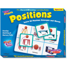 Trend Enterprises: Match Me Game-Positions Naucte se 16 konceptu pozic a slov Rozvjejte dovednosti prirazovn a pameti Hrajte 3 ruzn zbavn zpuso