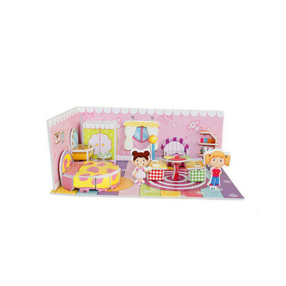 (2 C) Puzzle 3d Diy Fashion Cartoon Jigsaw Baby Toy Construction Houses Gift Children-image-OPC-PG9DQRT-NEW