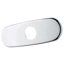 Grohe 07551000 6-Zoll-Euro-Rosettenplatte zum Abdecken ungenutzter Montagelcher, Starlight-Chrom
