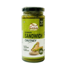 Saras Bombay Sandwich Chutney 250g (Pack of 6) | Spicy & Flavorful Green Chutney for Sandwiches, Chaat & Indian Snacks