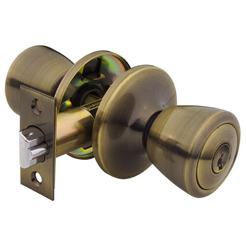 Yale 700RT-C5-4 Security Barricade Tulip Entry Knob  Antique Brass