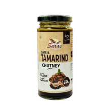 Saras Date & Tamarind Chutney 280g | Sweet & Tangy Indian Chutney for Chaat, Samosas, Snacks & Cooking | Authentic Flavour