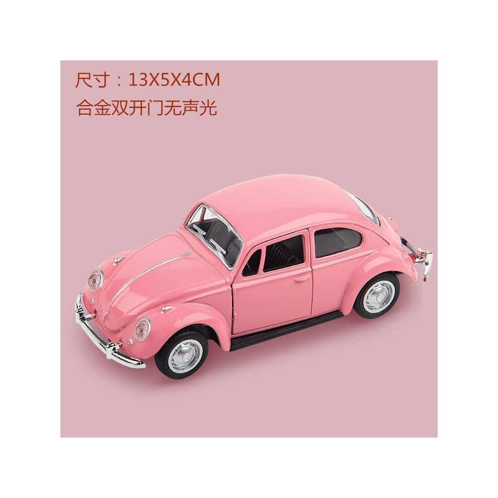 (Pink) 1/36 Scale Diecast Metal Pull Back Action Drives Car Forward Car Model Toy  Christmas Birthday Gifts-image-OPC-PG9DR5H-NEW