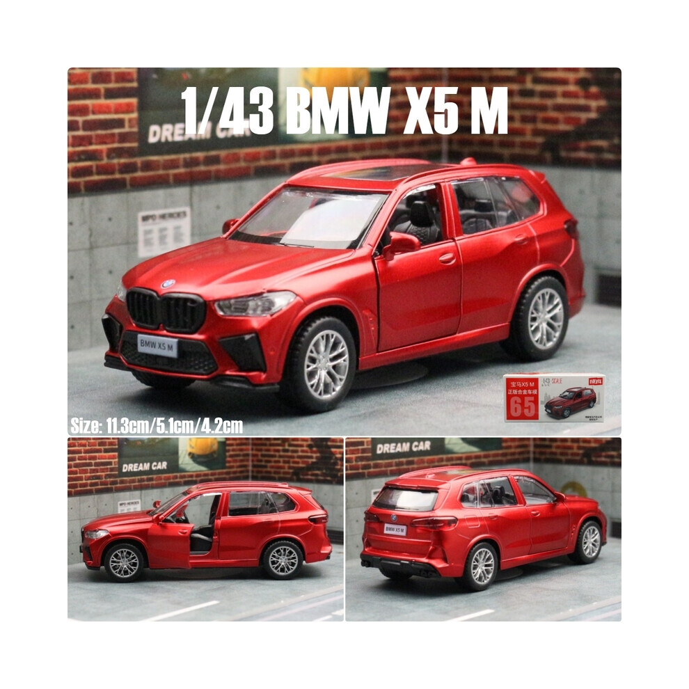 (Red) 1/43 BMW X5 M Toy Car Model For Children CCA Welly Sport SUV Miniature Free Wheels Pull Back Diecast-image-OPC-PG9DR65-NEW