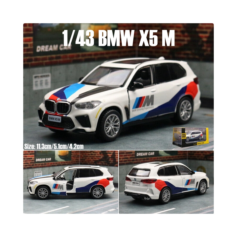 (WHITE) 1/43 BMW X5 M Toy Car Model For Children CCA Welly Sport SUV Miniature Free Wheels Pull Back Diecast-image-OPC-PG9DR67-NEW