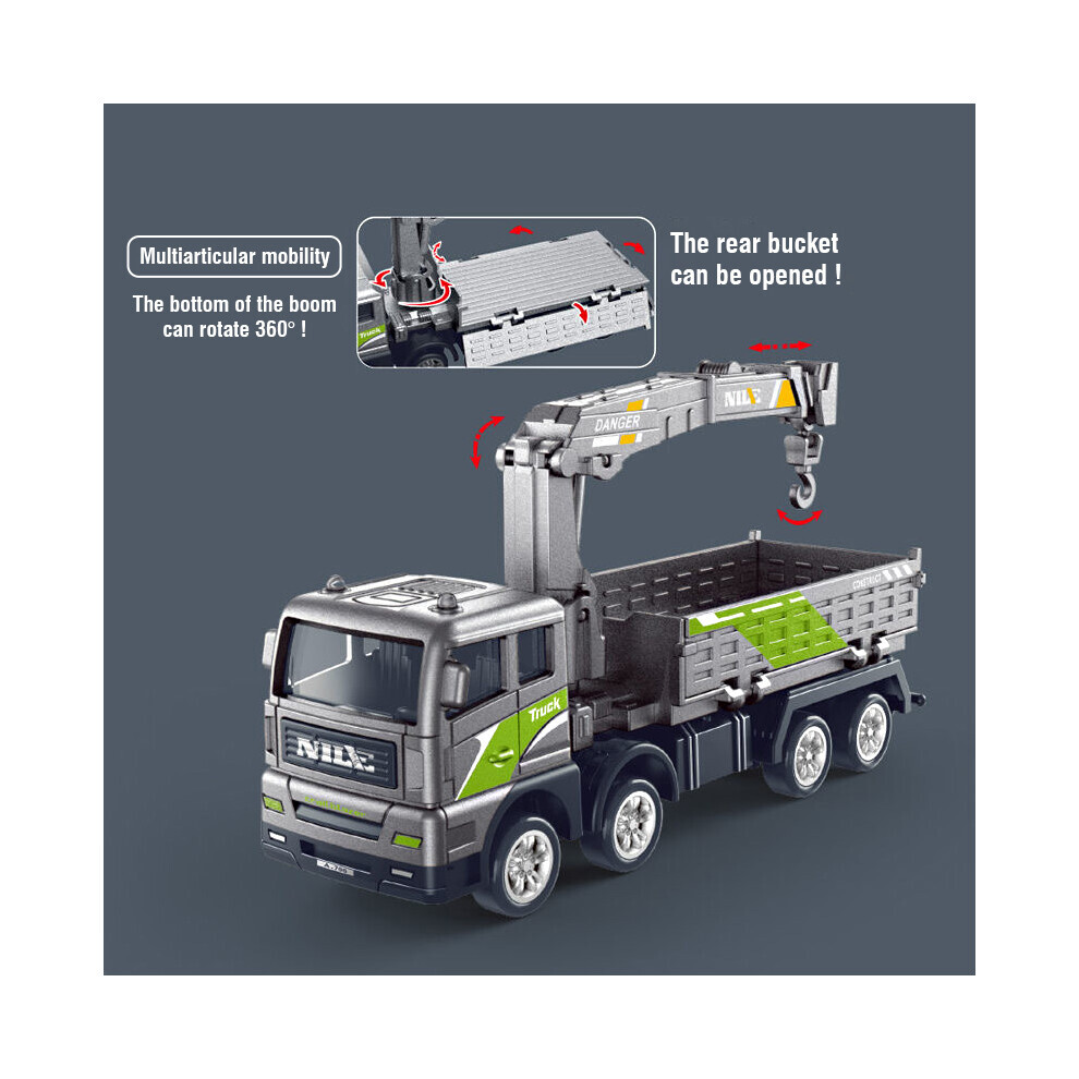 Maxpower (Lifting Dump Truck) 1/50 Model Car Bulldozer Truck Excavator Crane Forklift Construction Engineering Vehicle Toys For Boys