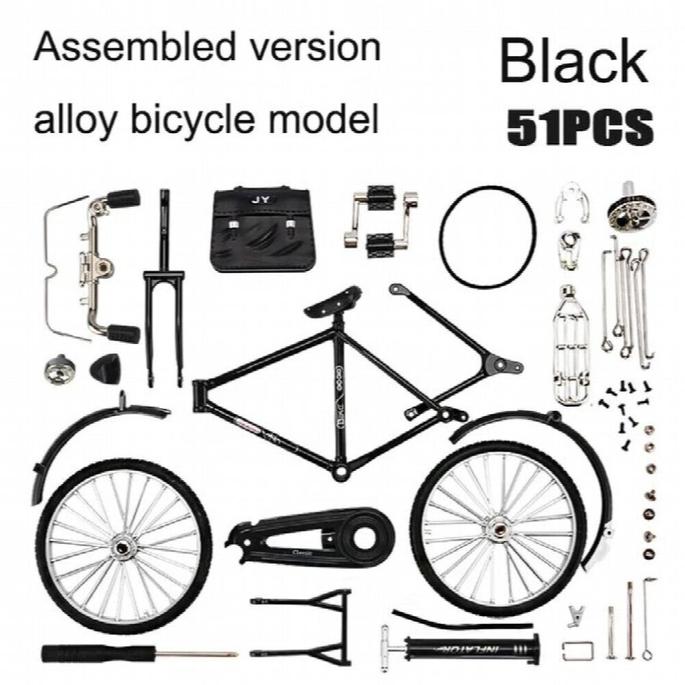 Maxpower 1:10 Diy Mini Retro Alloy Bicycle Diecast Model Metal Bike Sliding Assembled Version Simulation Collection Adult Boys Toys