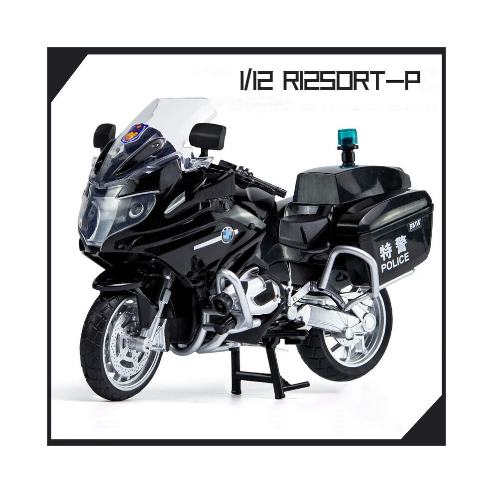 Maxpower (Police No Box) 1:12 Bmw R1250rt Motorcycles Simulation Alloy Motorcycle Model Shock Absorbers Black