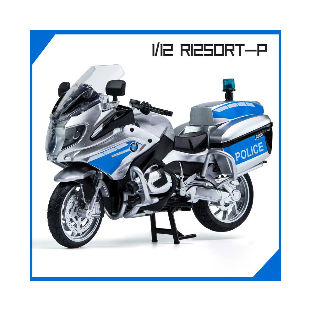 Maxpower (Police No Box) 1:12 Bmw R1250rt Motorcycles Simulation Alloy Motorcycle Model Shock Absorbers Silver