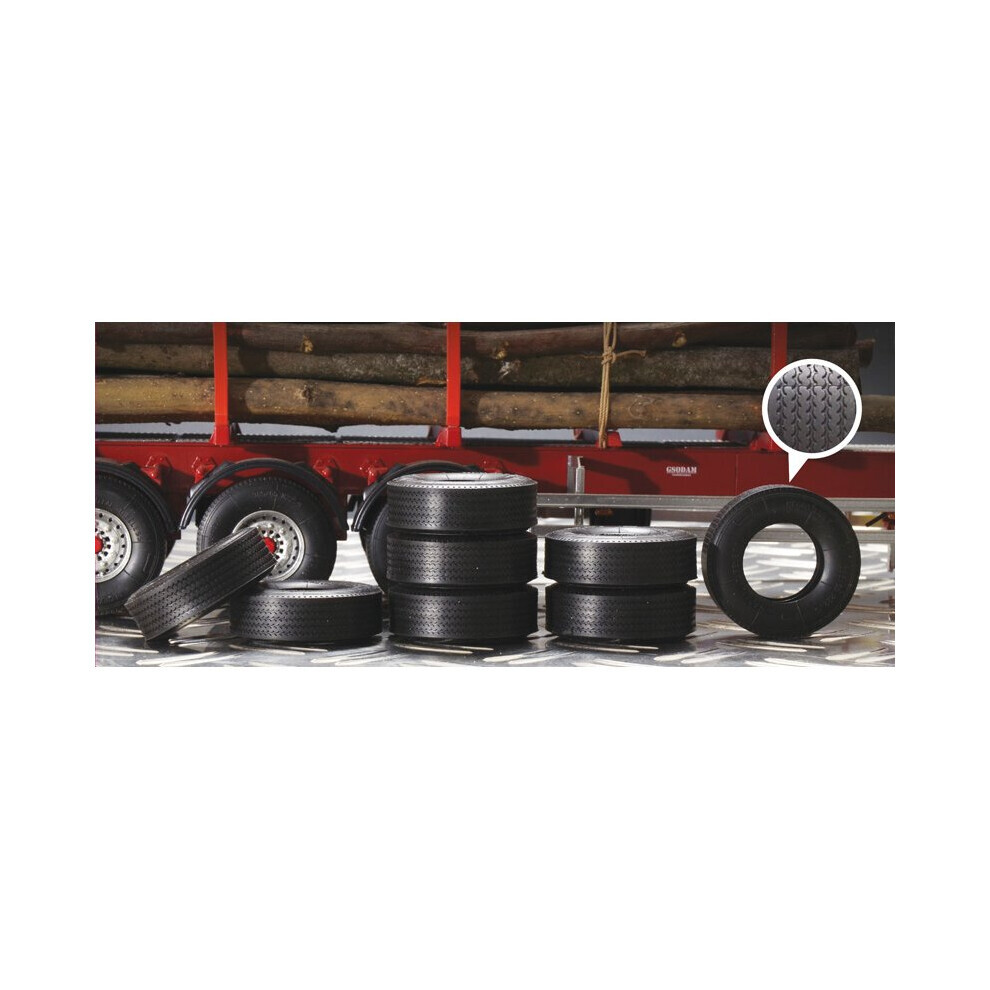 Maxpower Trailer Rubber Tyres - Trucks & Trailers 1:24 - Italeri 3890