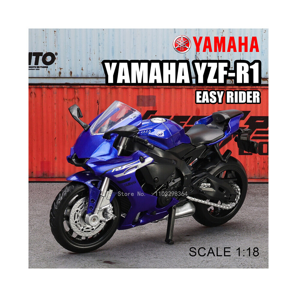 Maxpower (1-18 Yzf-R1) 1:18 Yamaha Yzf-R1 Motorcycle Alloy Car Model Children's Toy Car Die Cast Motorcycle Model