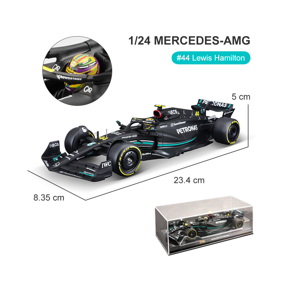 Maxpower (W14-44 Helmet) 1:24 2022 F1 Bull Rb18 #1 Verstappen Champion Helmet #11 Perez Red/Gold