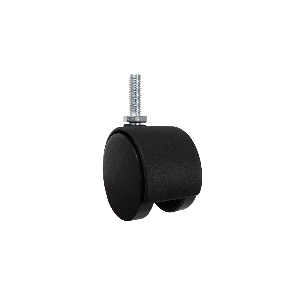 Shepherd Hardware 9733 2Inch Office Chair Caster Twin Wheel 516Inch Threaded Stem Diameter 75Lb Load Capacity Black 039003097335