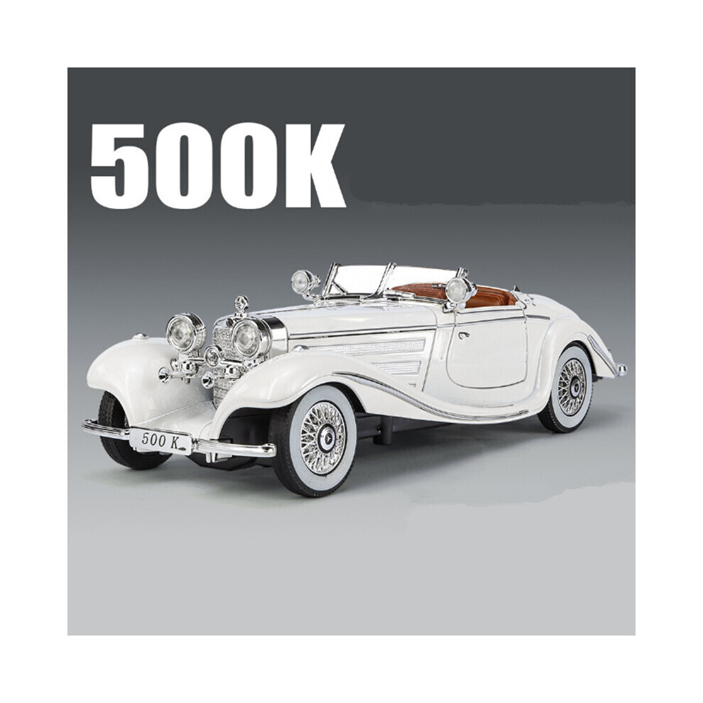 Maxpower (White) 1:24 Benzs 500K Alloy Car Model Diecast Metal Classic Vehicles Car Model