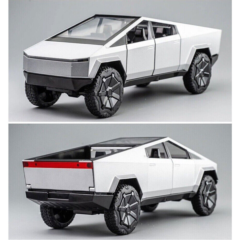 Maxpower 1:24 Tesla Cybertruck Pickup Truck Diecast Model Car Toy Sound & Light