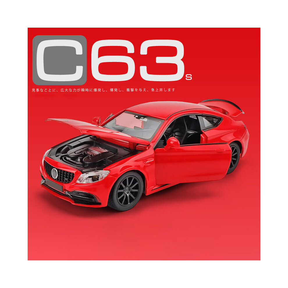 Maxpower (1 32 ) 1:32 C63s Coupe Alloy Car Model Diecast Metal Toy Vehicles Car Model Collection Simulation Sound And Red