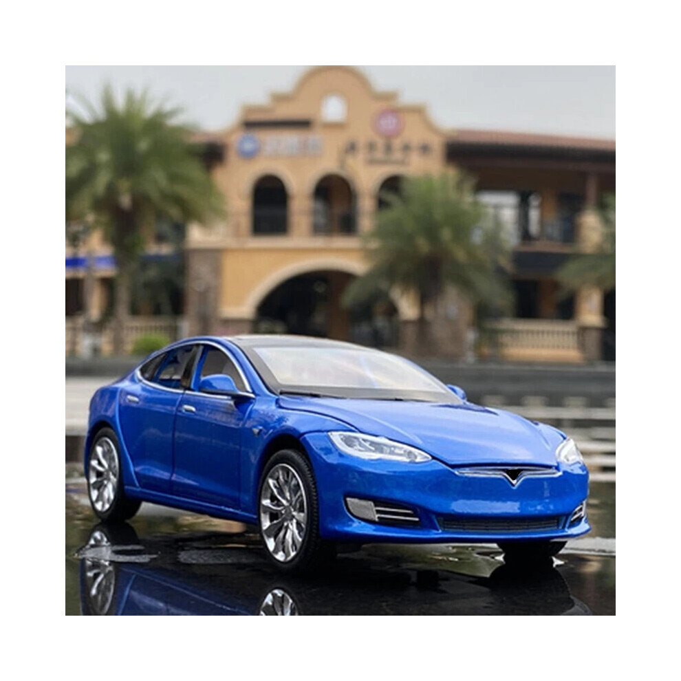 Maxpower (Model S ) 1:32 Model X Model S Suv Alloy Car Model Diecasts Metal Simulation Toy Vehicles Car Model Sound Blue/Light