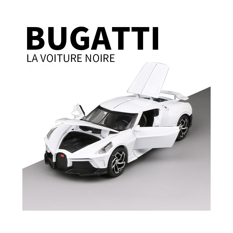 Maxpower (White) 1:32 Alloy Scale Model Car Toys Bugatti La Voiture Noire Alloy Diecast Simulation Toy Vehicles Models White