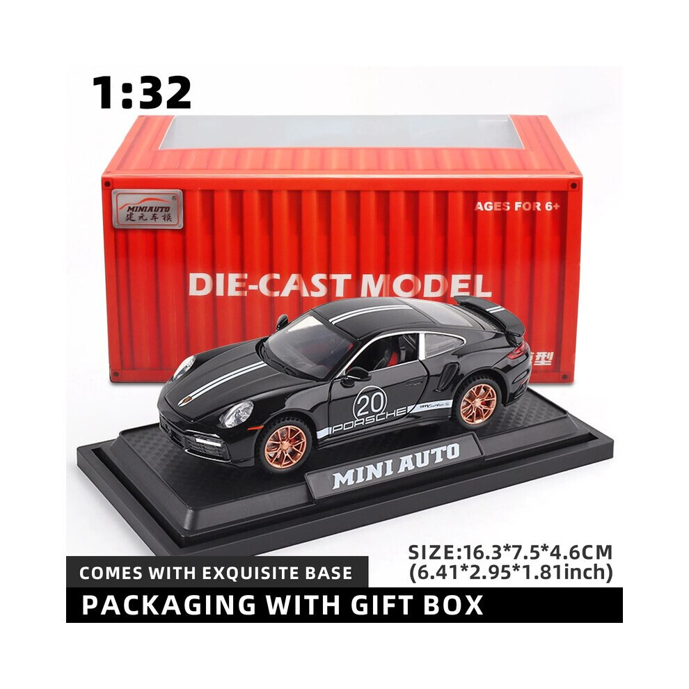 (black with box) 1:32 Porsche 911 GT3 RS Egghell White 1/32 Scale Diecast Metal Model Toy Sports Car-image-OPC-PG9DRV6-NEW