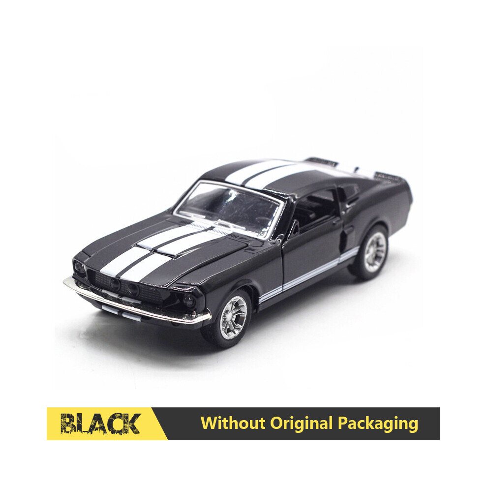 Maxpower (Black) 1:32 Alloy Diecast Mustang Gt Classic Vintage Car Model Pull Back Car Miniature Vehicle Replica For