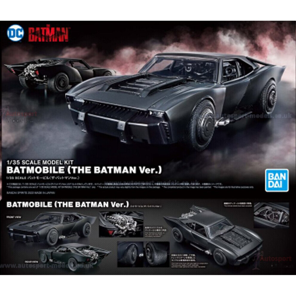 Maxpower 1:35 Batman 2022 Movie ~ The Batmobile Scale Model Kit By Bandai