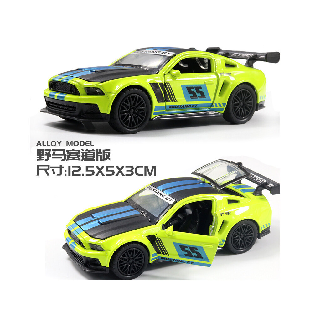 (Wild blue-green) 1:36 Diecast Alloy Car Model Children's Toy Car Open the door Decoration Cool Racing Car Boy toys Gift-image-OPC-PG9DS7V-NEW