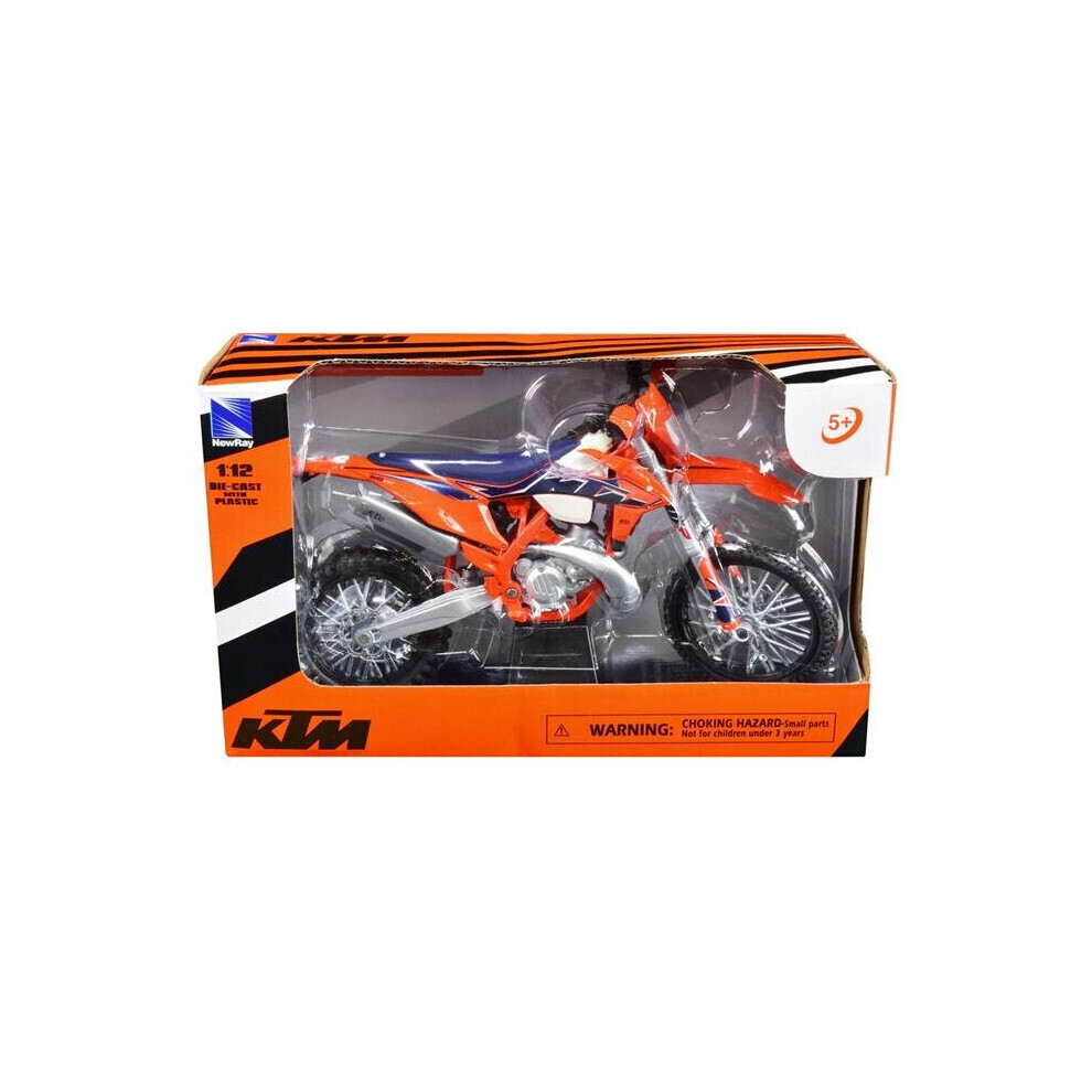 Maxpower New Ray 58373 1 To 12 Scale Ktm 300 Exc-Tpi Enduro Dirt Bike Motorcycle Orange Diecast Model
