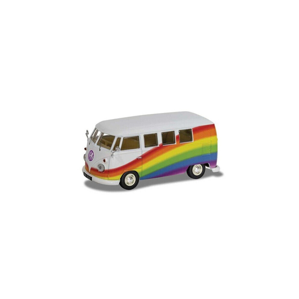 Maxpower Corgi Volkswagen Campervan Peace Love And Rainbows - 1:43