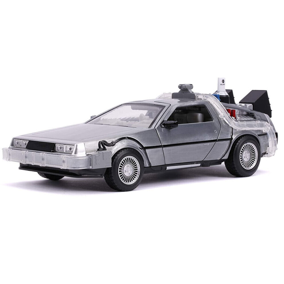 Jada Hollywood Rides Back To The Future DeLorean 1:24 Diecast Model Car-image-OPC-PG8DFVH-NEW