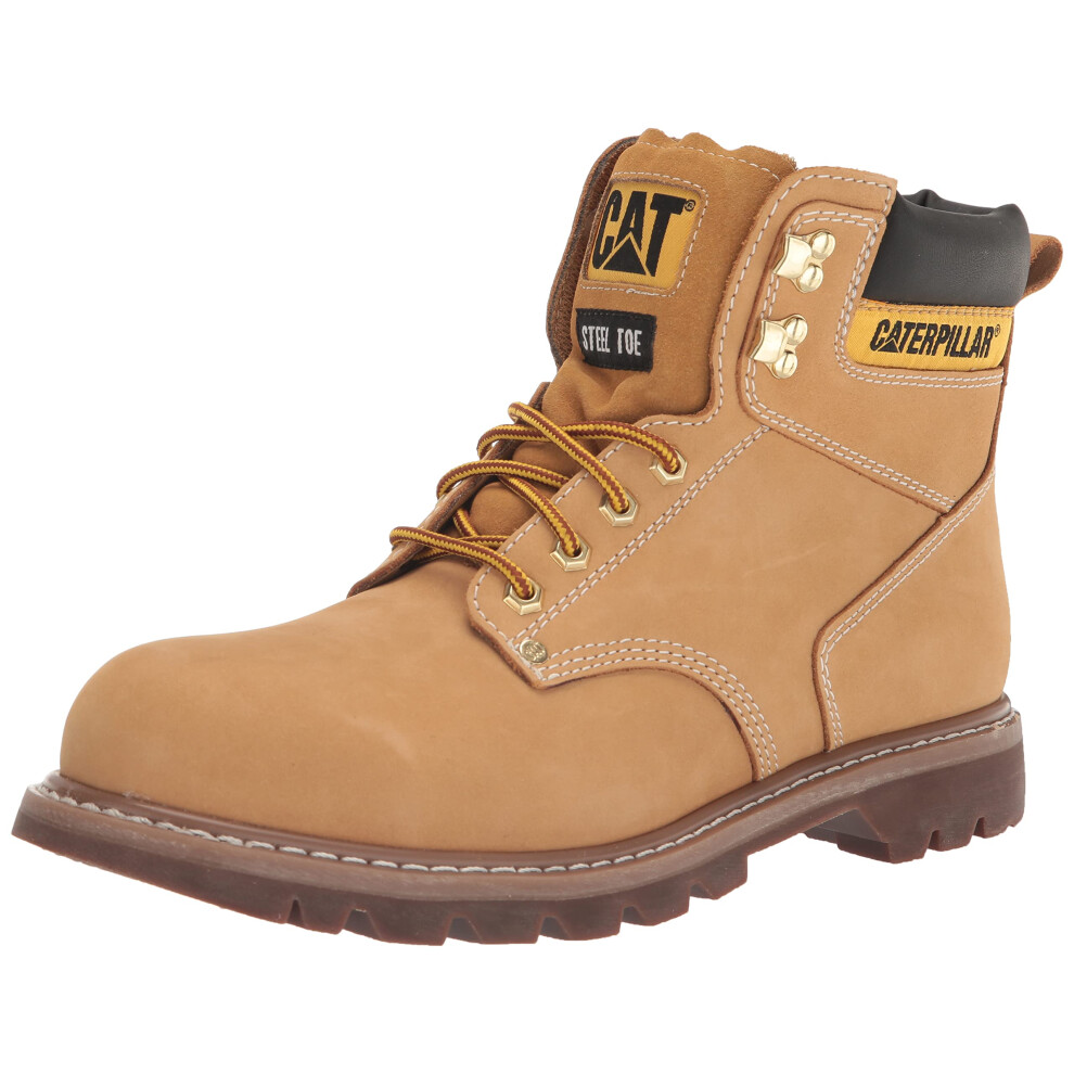 cat Footwear Mens Second Shift Steel Toe Work Boot Honey 14