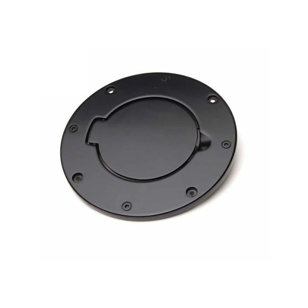 PRODUITS RAMPAGE Couvercle de trappe ? carburant Rampage | Aluminium noir de style billette | 75006 | Compatible avec Jeep Wrangler TJ 1997 - 2006