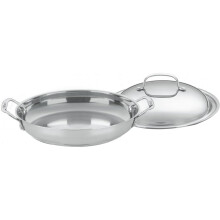 Cuisinart 725-30D Sartén Clásica de Acero Inoxidable de 12 Pulgadas con Tapa Cúpula, Plata