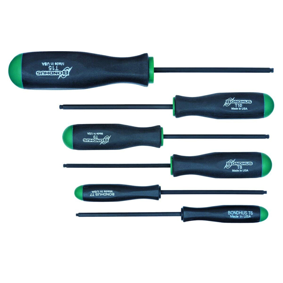 Bondhus 13546 Set of 6 BallStar Screwdrivers  sizes T6-T15-image-OPC-PFPNXZ8-NEW