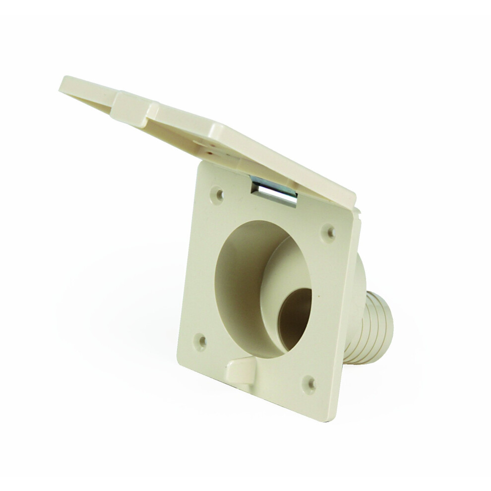 Camco Rv Fill Spout With Door | Easy To Install | Colonial 37102 White 014717371025