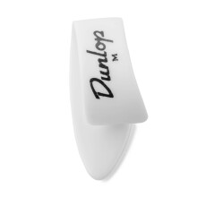 JIM DUNLOP 9002R Daumenpicks aus weiem Kunststoff, mittelgro, 12 Stck pro Beutel