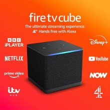 Amazon Fire TV Cube (Newest gen) | Hands-free streaming media player with Alexa, Wi-Fi 6E, 4K Ultra HD