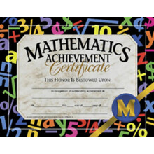 Hayes matematisk pr?stationscertifikat 8.5 """" x 11 """" pakke med 30