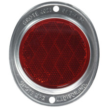 Reflector de aluminio rojo Grote 40232 con montaje de dos orificios