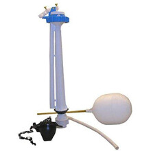 LASCO 04-4047 Toiletten-Kugelhahn mit Anti-Siphon-Kunststoff-8-1/2-Zoll-Fllventil-Set mit Schwimmer, Schwimmerstange, Nachfllrohr, Klappe und Mutte