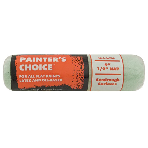Wooster Brush R276-9 Painter's Choice Roller Tampa de 1/2 polegada NAP 9 polegadas verde