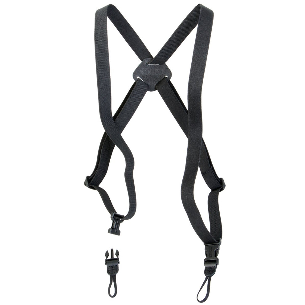 Op/Tech Usa Bino/Cam Harness - Self-Adjusting Harness With Quick Disconnects - Elastic Black 711554534223