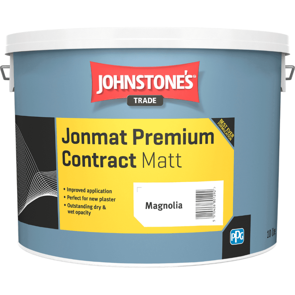 Johnstones Jonmat Premium Contract Matt Magnolia 10 Litres