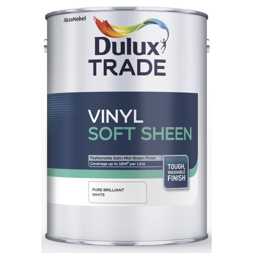 Dulux Trade Vinyl Soft Sheen - Pure Brilliant White - 5L - Image 4
