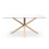 MORE4HOMES Etta 4-6 Seater Glass Dining Table w Solid Oak Legs 3