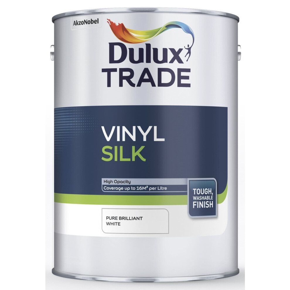 Dulux Trade Vinyl Silk Pure Brilliant White 10L