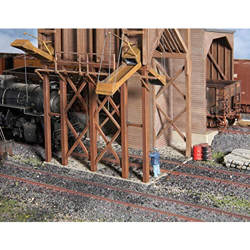 Walthers Cornerstone Kit HO Scale "Ξύλινος" Πύργος Εφοδιασμού Κάυσης, 8, Γκρίζος 2